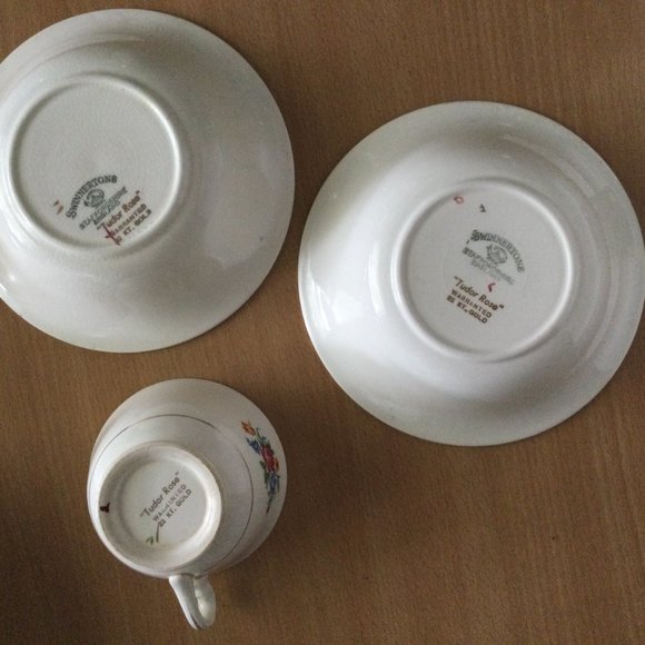 3 Vintage "Tudor Rose" Swinnertons Staffordshire England bowls & Cup sell as is - Picture 10 of 10